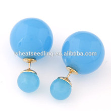 simple double side ball jewelry daily wear stud earrings